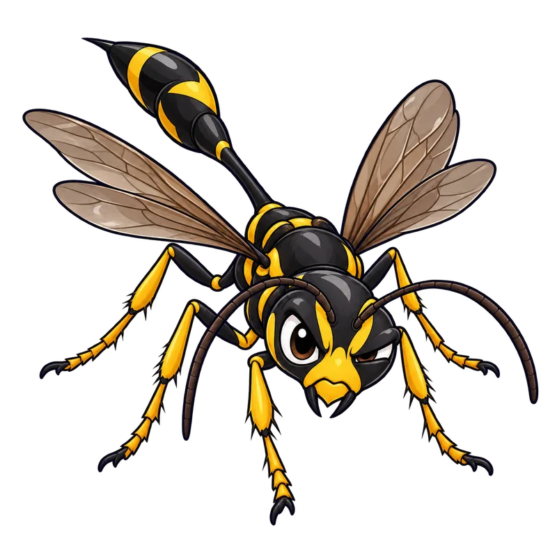 Illustration of the mud daubers