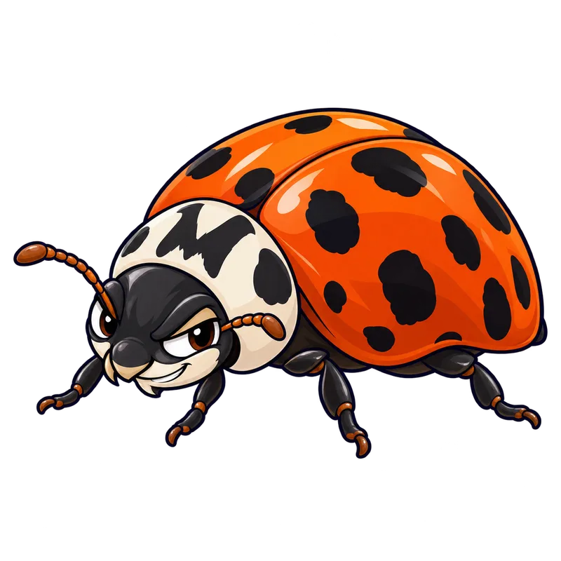 Illustration of the multicolored asian lady beetle