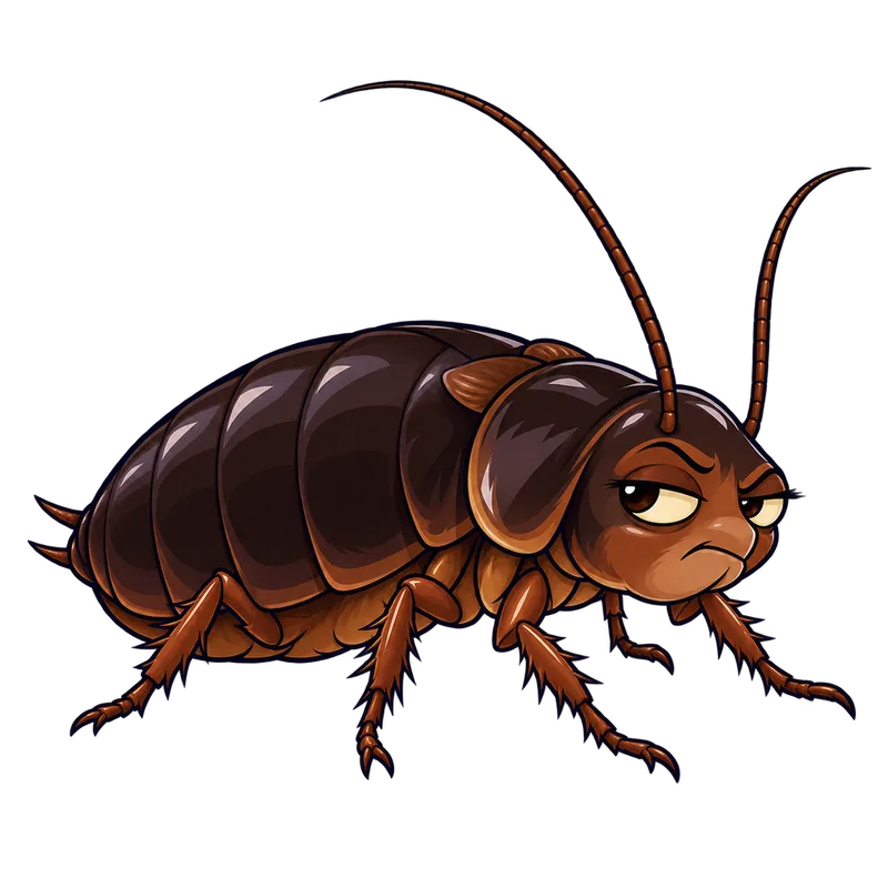 Illustration of the oriental cockroach