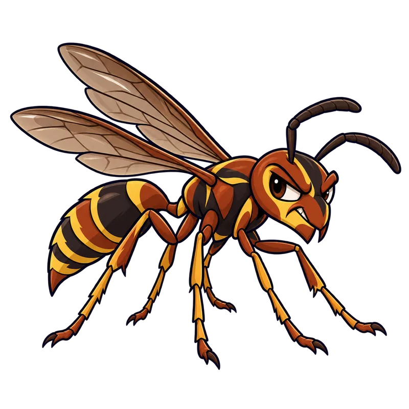 Illustration of the paper wasps