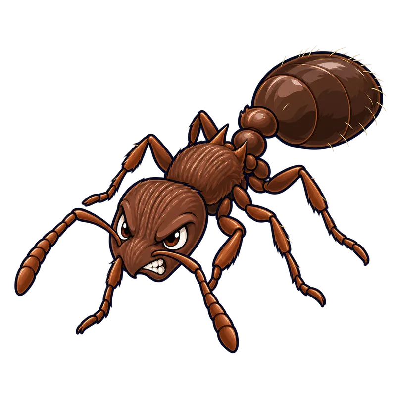 Illustration of the pavement ant