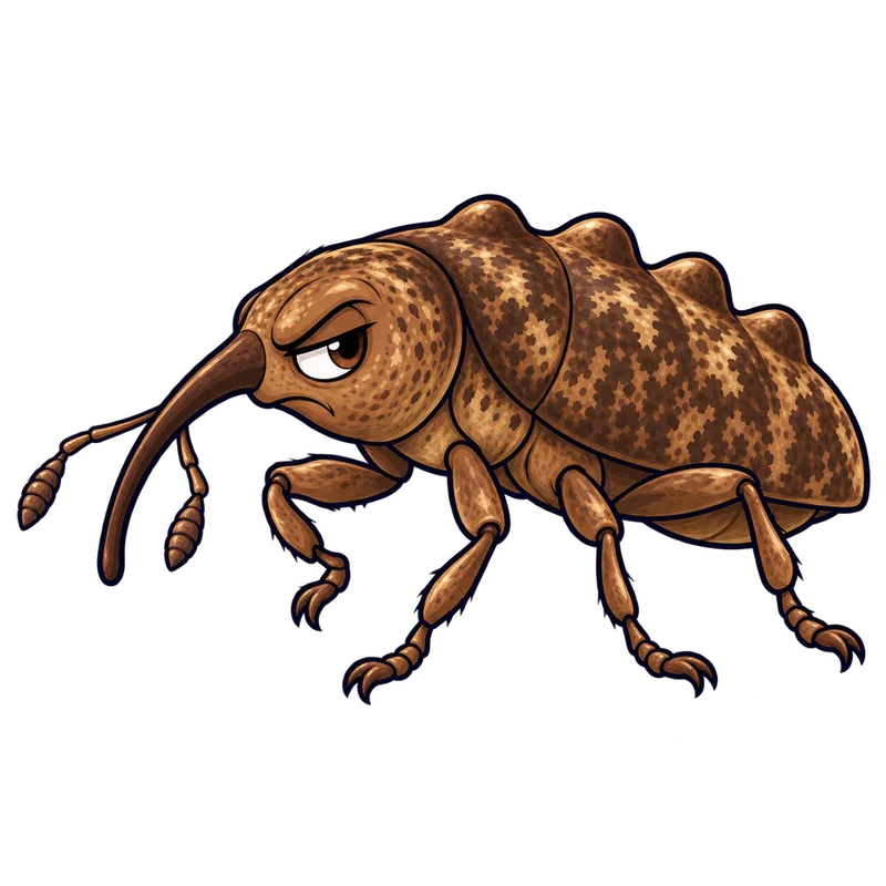 Illustration of the plum curculio