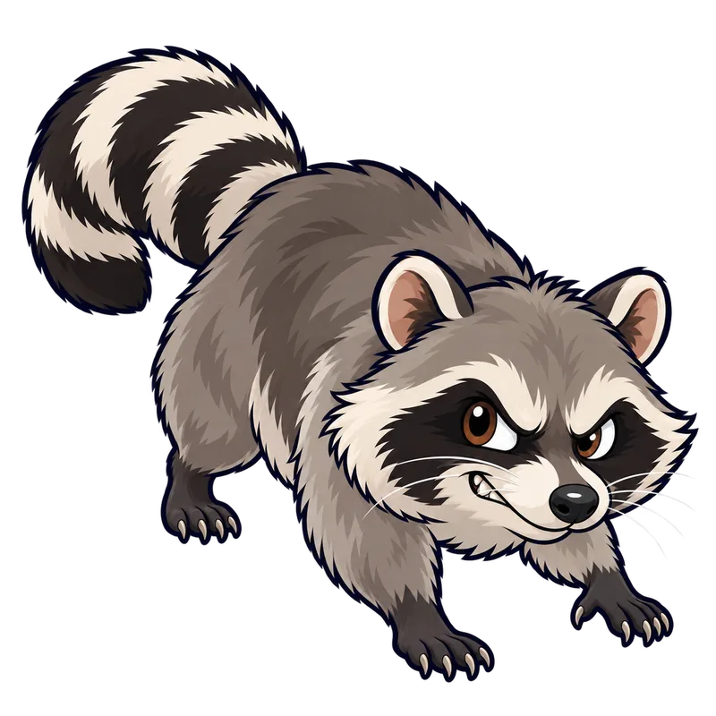 Illustration of the raccoon