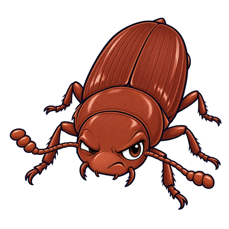 Illustration of the red flour beetle