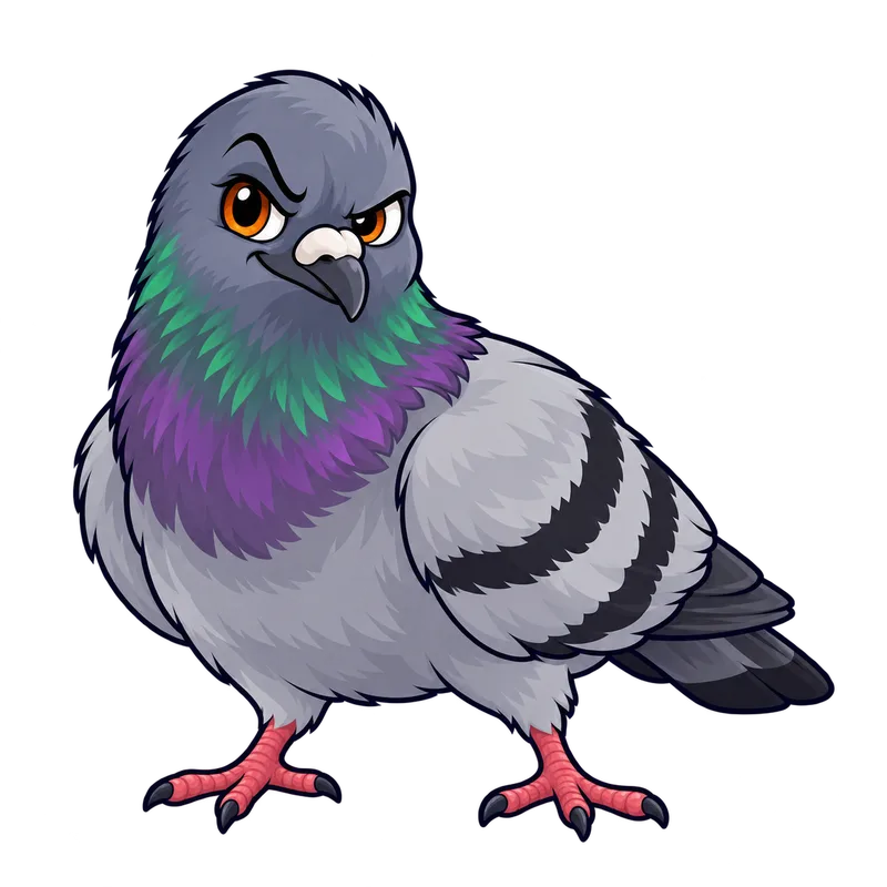 Illustration of the rock pigeon