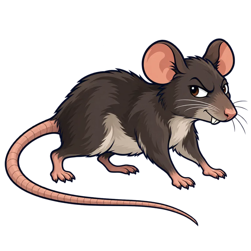 Illustration of the roof rat