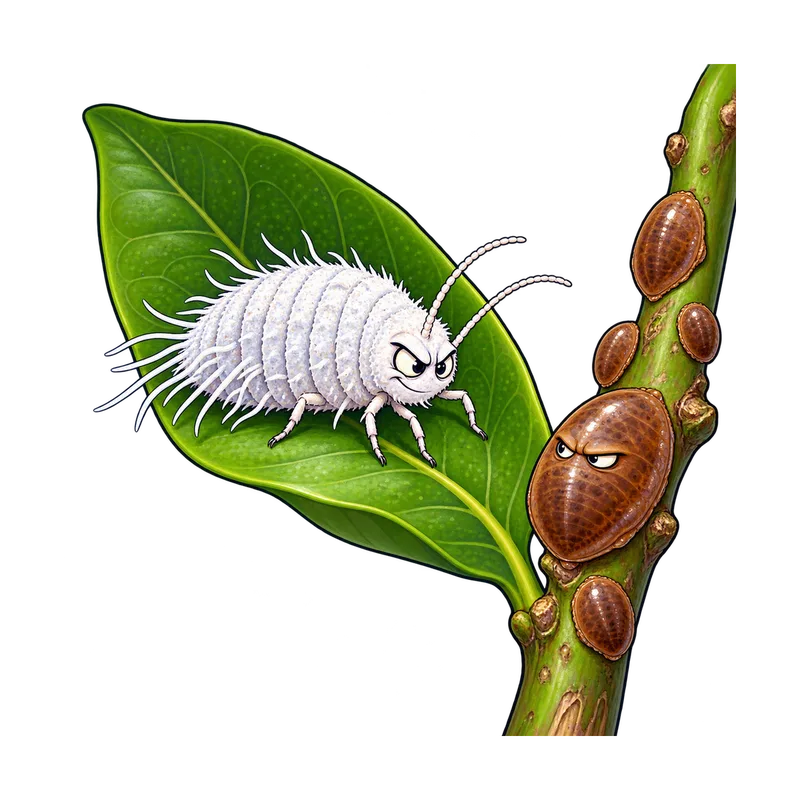 Illustration of the scale insects & mealybugs