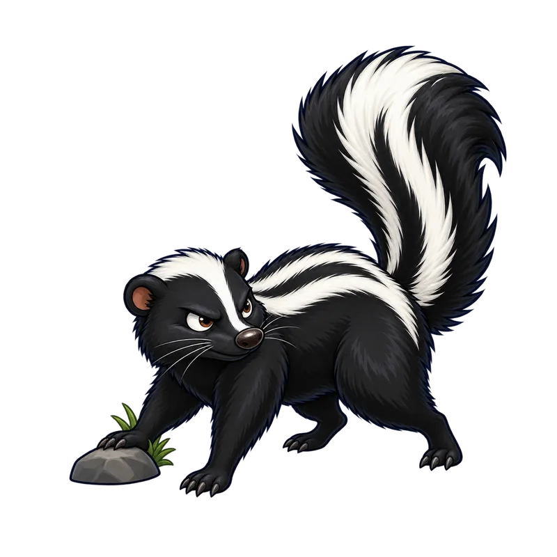 Illustration of the skunks