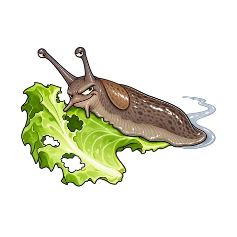 Stylized illustration of slugs