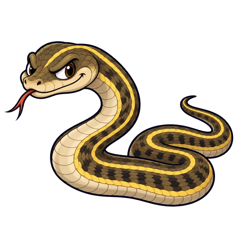Illustration of the snakes around homes