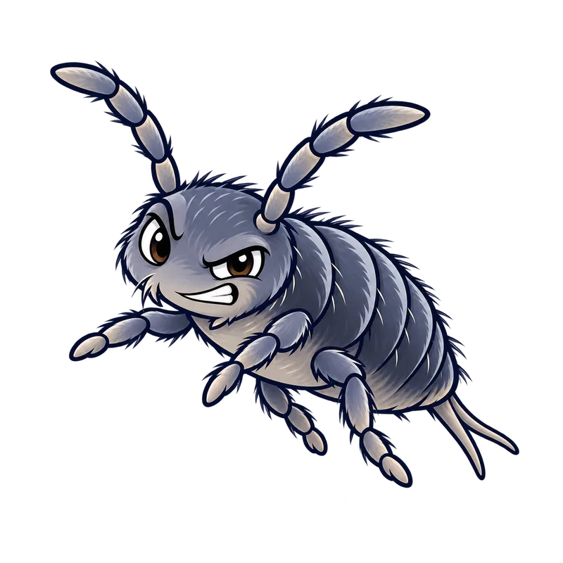 Illustration of the snow flea