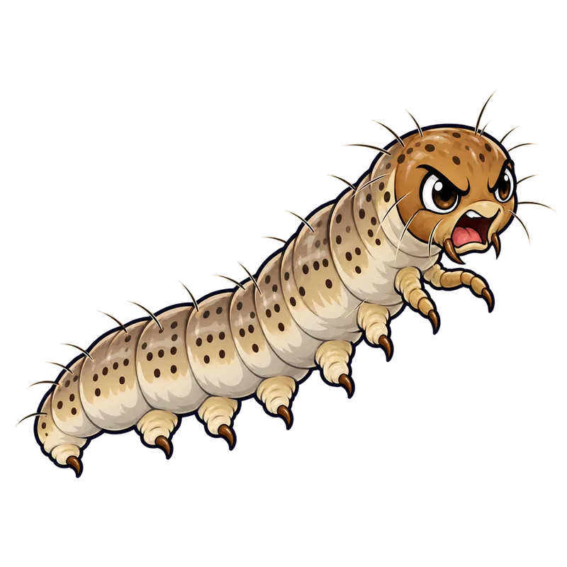 Illustration of the sod webworms