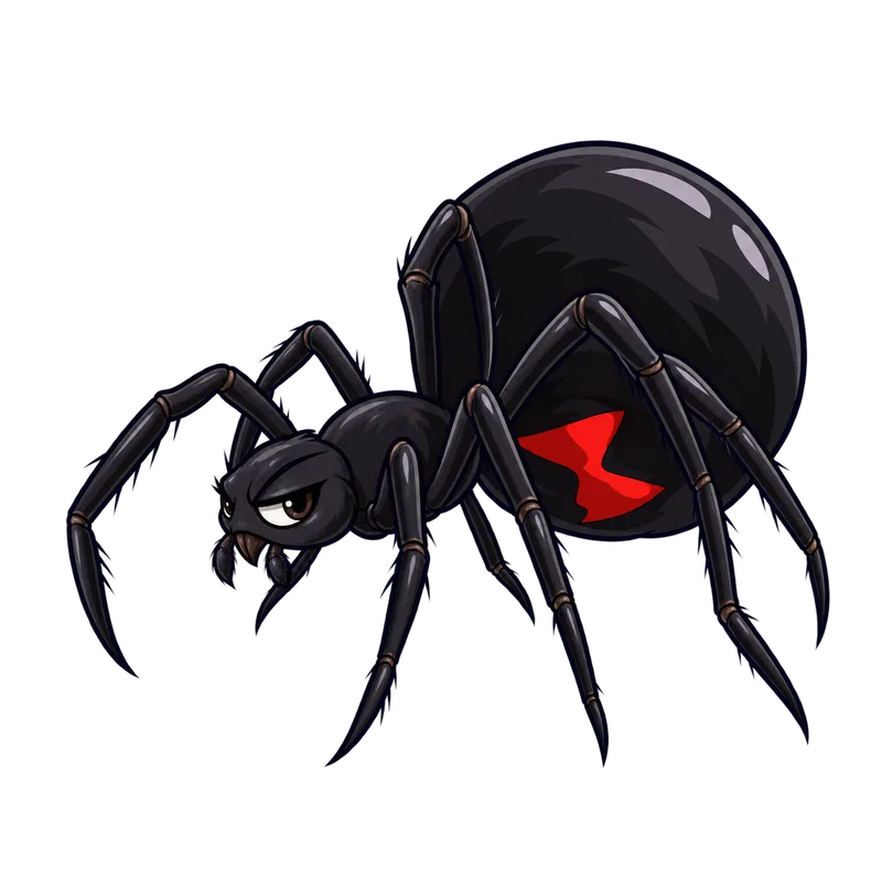 Illustration of the southern black widow