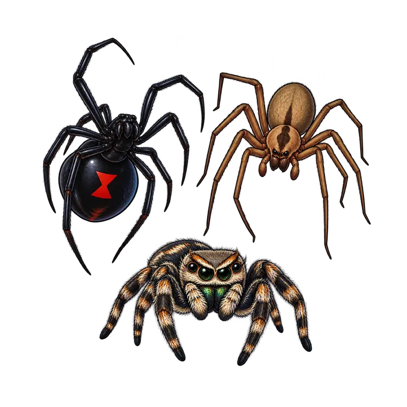 Illustration of the spiders