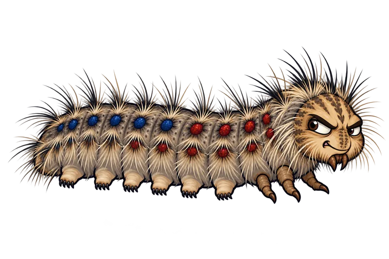 Illustration of the spongy moth