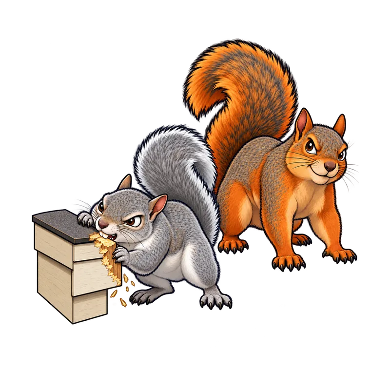 Illustration of the squirrels