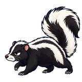 Illustration of Striped skunk