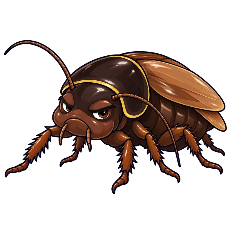 Illustration of the surinam cockroach