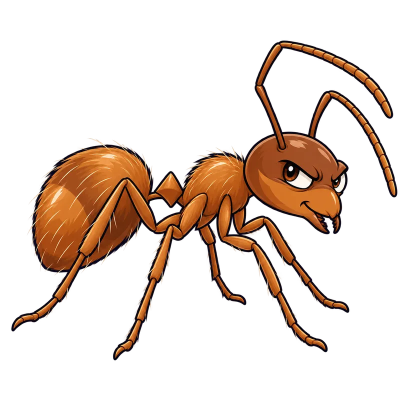 Illustration of the tawny crazy ant