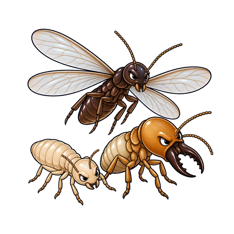 Illustration of the termites