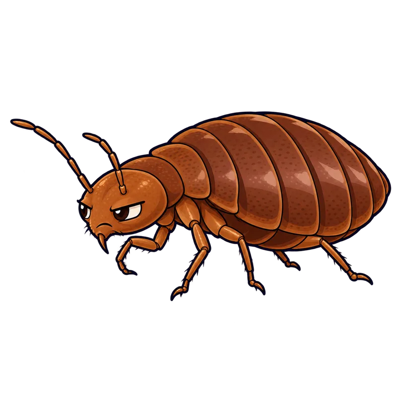 Illustration of the tropical bed bug