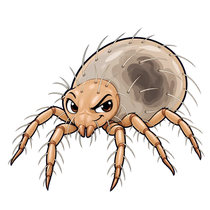 Illustration of the tropical rat mite