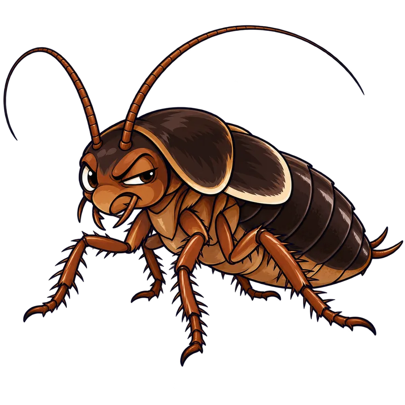 Illustration of the turkestan cockroach