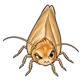 Illustration of the webbing clothes moth