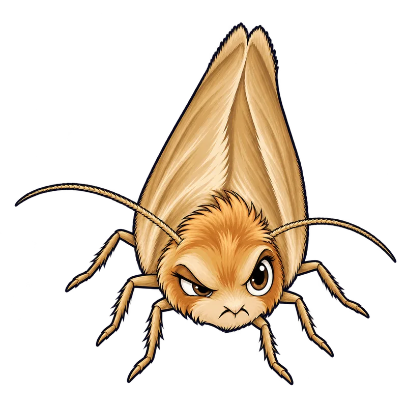 Illustration of the webbing clothes moth