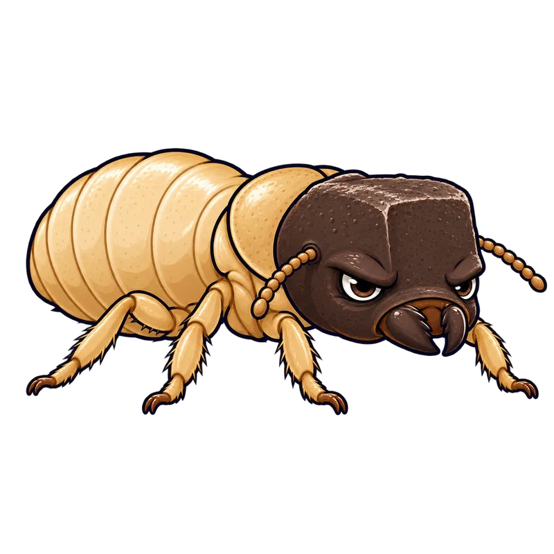 Illustration of the west indian drywood termite