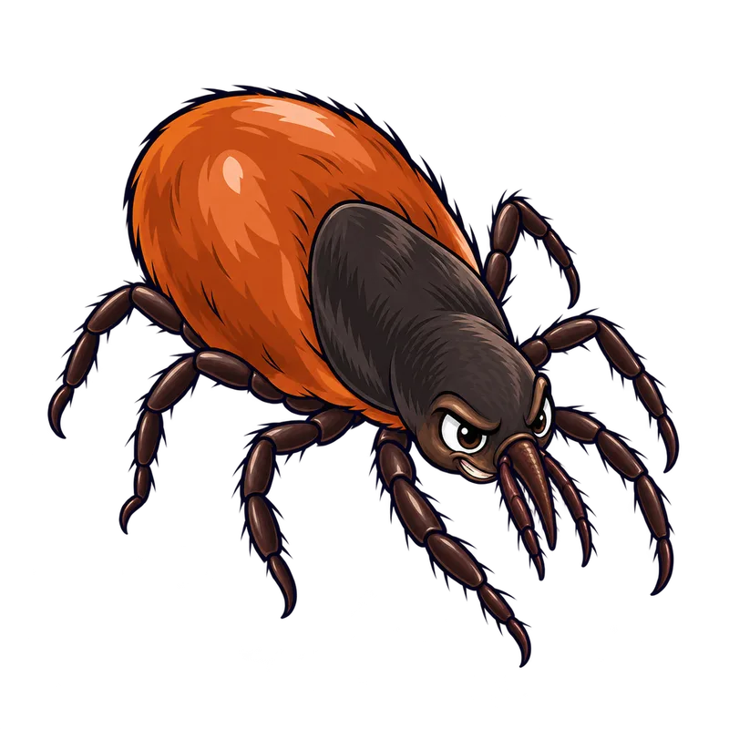 Illustration of the western blacklegged tick