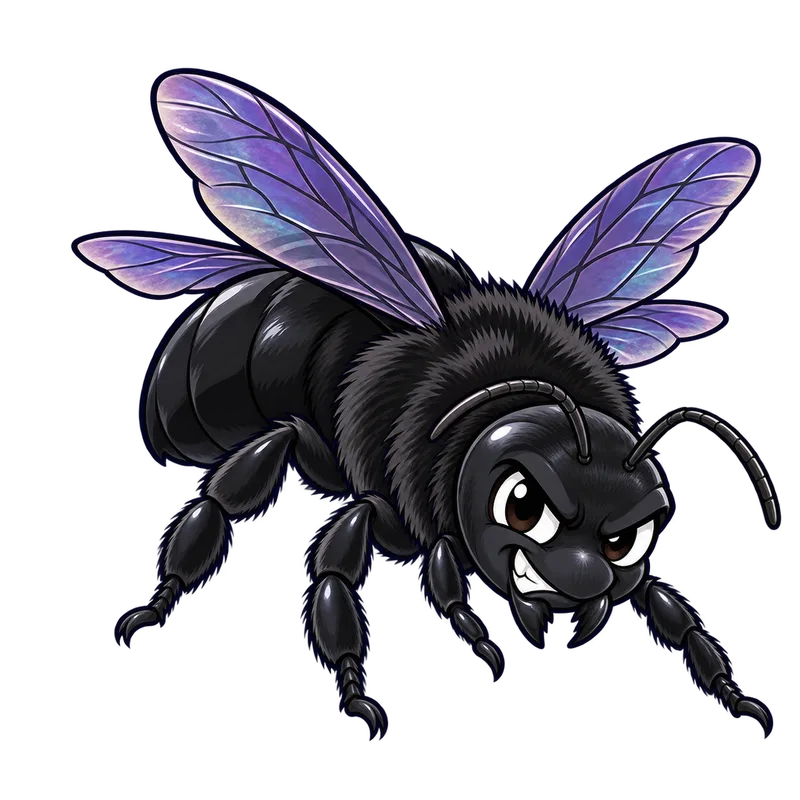 Illustration of the western carpenter bees
