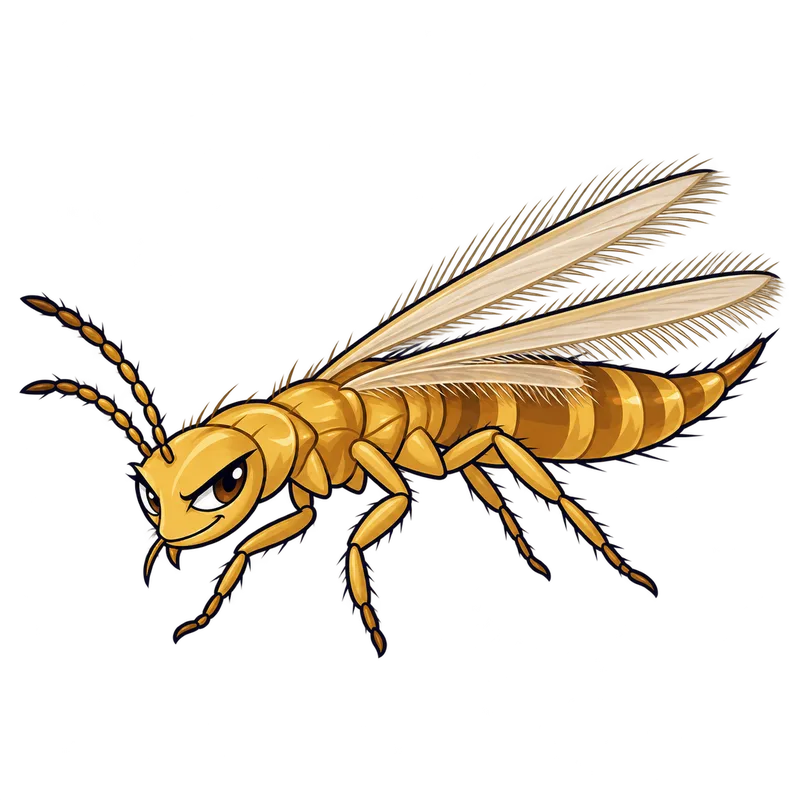 Illustration of the western flower thrips