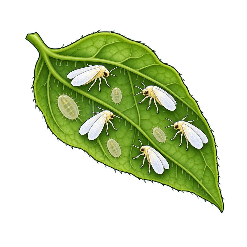 Illustration of the whiteflies