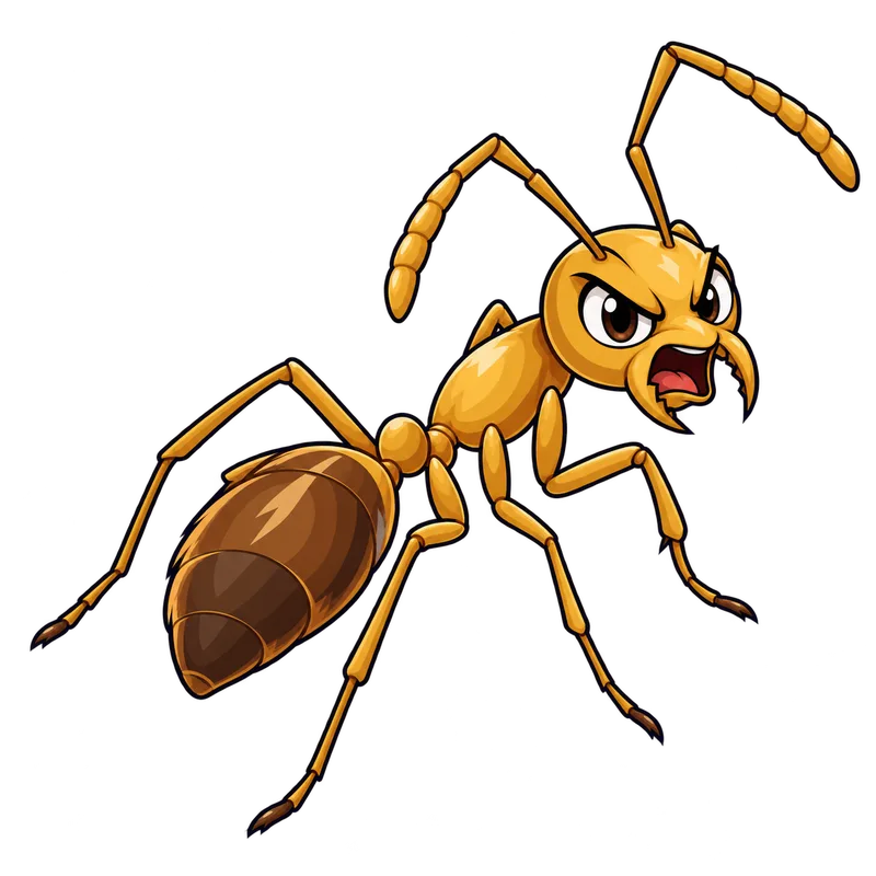 Illustration of the yellow crazy ant