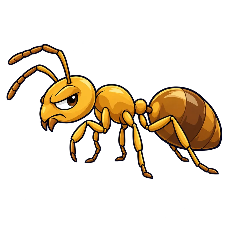 Illustration of the yellow meadow ant